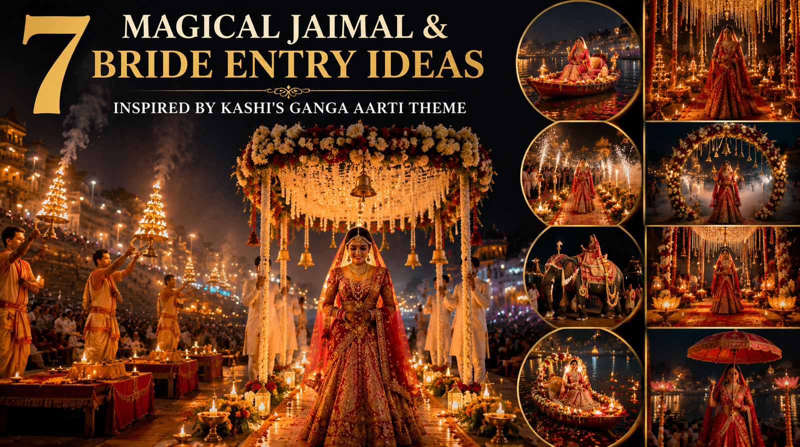 7 Magical Jaimal & Bride Entry Ideas Inspired by Kashi's Ganga Aarti Theme